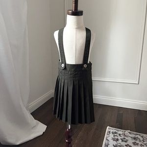 Pastel Olive Green Suspender Skirt - 3